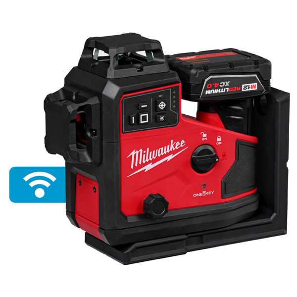 MILWAUKEE M12™ Green 360° 3-Plane Laser w/Automatic Alignment & Receiver - Image 2