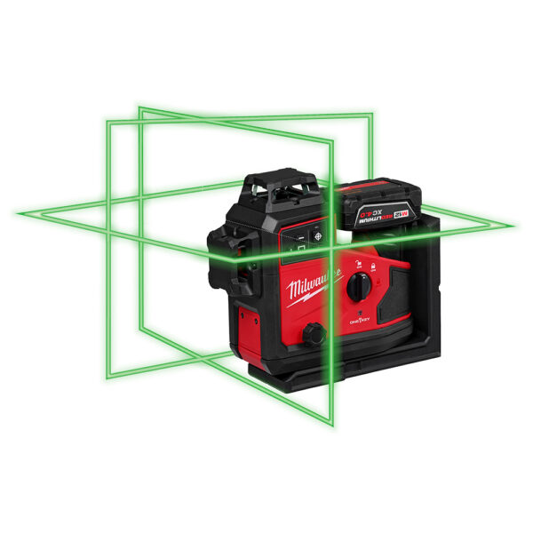 MILWAUKEE M12™ Green 360° 3-Plane Laser w/Automatic Alignment & Receiver - Image 4