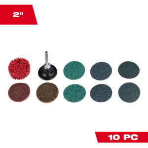 MILWAUKEE 10PC 2" Quick Change Disc Kit