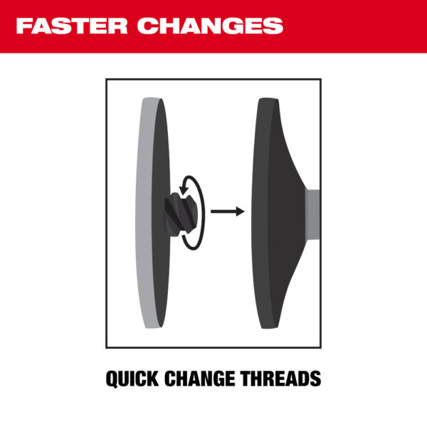 MILWAUKEE 10PC 2" Quick Change Disc Kit - Image 3