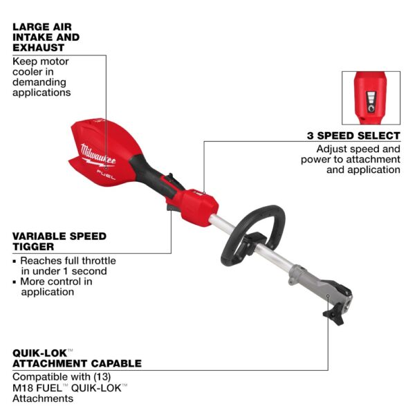 MILWAUKEE M18 FUEL™ Power Head w/ QUIK-LOK™ - Image 3