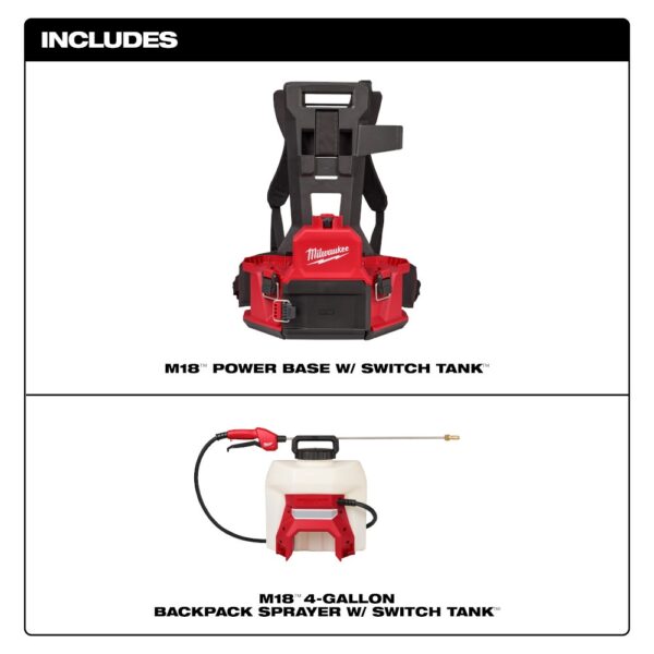 MILWAUKEE M18™ 4-Gallon Backpack Sprayer w/ SWITCH TANK™ (Tool Only) - Image 2