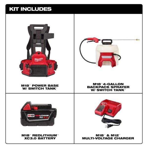 MILWAUKEE M18™ 4-Gallon Backpack Sprayer w/ SWITCH TANK™ Kit - Image 4