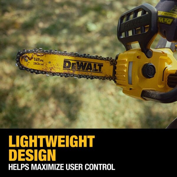 DEWALT 20V MAX* Compact 12 in. Brushless Cordless Chainsaw Kit - Image 5