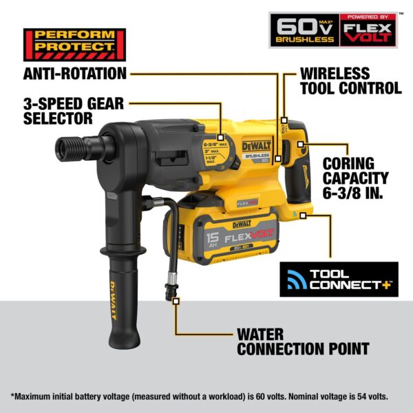 DEWALT 60V MAX* 6-3/8 in. Core Drill Kit - Image 3