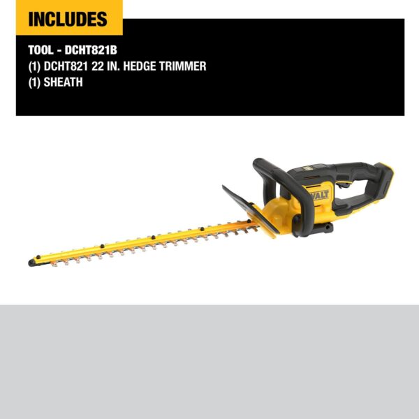 DEWALT 20V MAX* 22 in. Cordless Hedge Trimmer (Tool Only) - Image 4