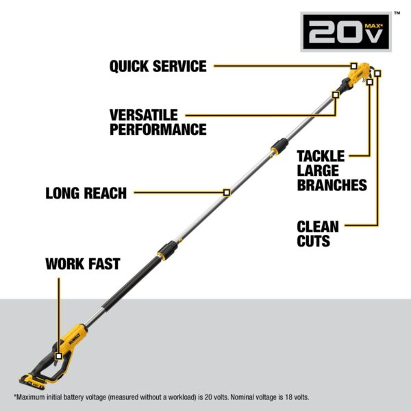 DEWALT 20V MAX* Cordless Pole Pruner Kit - Image 2