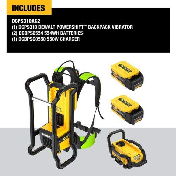 DEWALT POWERSHIFT™ Backpack Vibrator Kit - Image 4