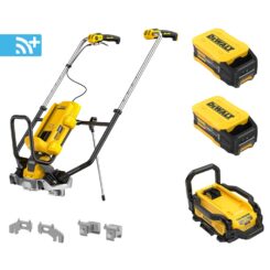 DEWALT POWERSHIFT™ Concrete Power Screed Kit including the Screed power unit with 2 handles, 2 Powershift Batteries, and a Battery Charger