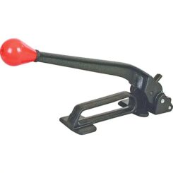 KLETON Tensioner Tool for 3/8" - 3/4" Steel Strapping with an orange handle