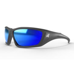 EDGE Robson Safety Glasses with Black Frame and Blue Mirror Lens