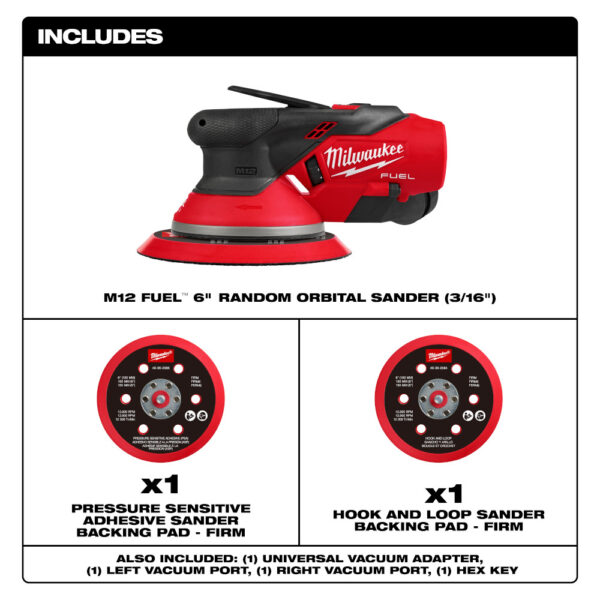 MILWAUKEE M12 FUEL™ 6" Random Orbital Sander (3/16") - Image 5