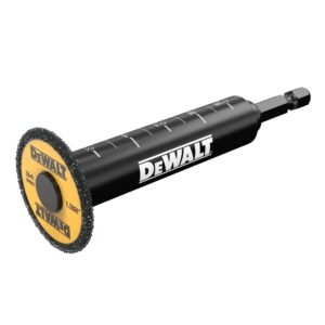 DEWALT Impact Connect Inside PVC Pipe Cutter with a cutting wheel on one end and a 1/4&quot; hex shank