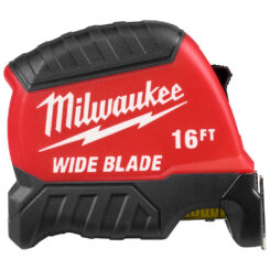 Red and Black MILWAUKEE 16' Wide Blade Tape Measure