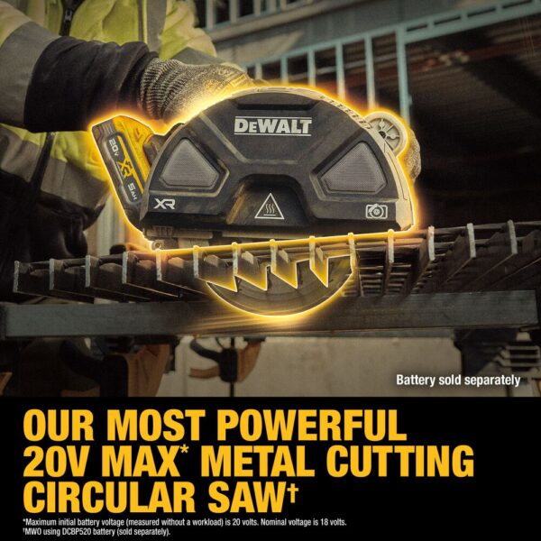 DEWALT 20V MAX* XR® 7-1/4 in. Metal Cutting Circular Saw (Tool Only) - Image 8