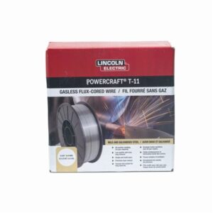 Box of LINCOLN Powercraft T-11 .035" Gasless Flux-Cored Wire