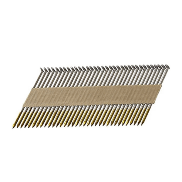 A strip of paper strip HDG 2" Ring Shank Nails