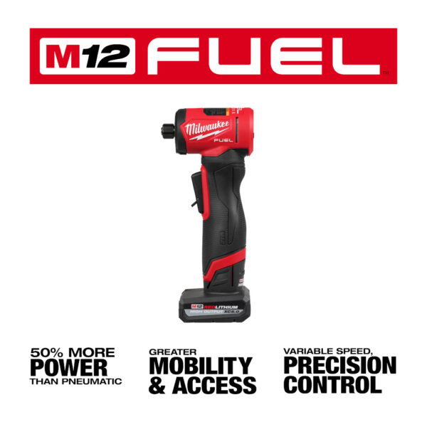 MILWAUKEE M12 FUEL™ 1/4" Right Angle Die Grinder Kit - Image 3