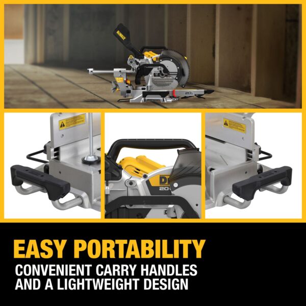 DEWALT 20V MAX* XR® 12 in. Double Bevel Sliding Miter Saw (Tool Only) - Image 6