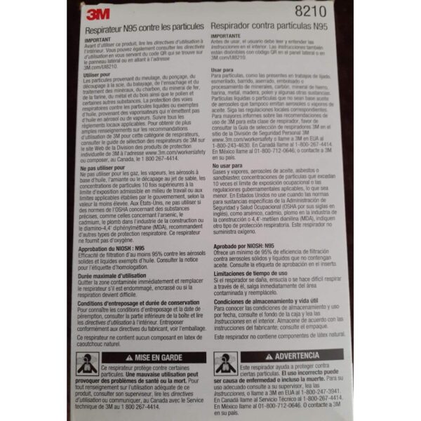 3M™ N95 Disposable Respirator 20/Box - Image 4