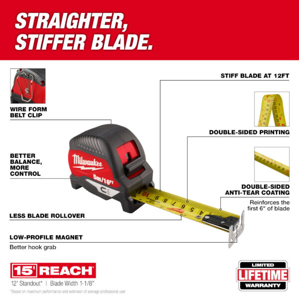MILWAUKEE 5 m / 16 ft Magnetic Tape Measure - Image 5