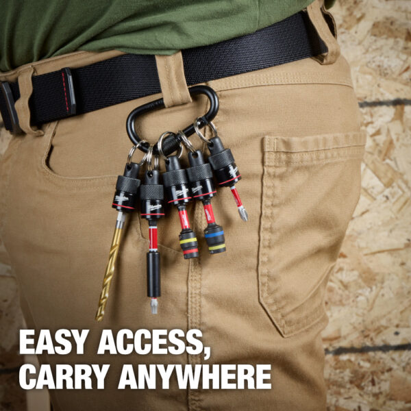 MILWAUKEE 5PC Bit Holder with Carabiner - Image 4