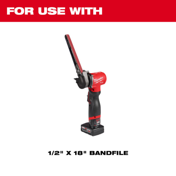 MILWAUKEE 1/2” x 18” 40/60/80/120 Grit Bandfile Belts – 4 pack variety - Image 2
