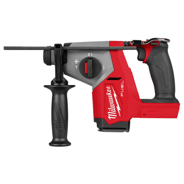 MILWAUKEE M18 FUEL 5/8" SDS Plus Rotary Hammer with a black handle and a depth gauge