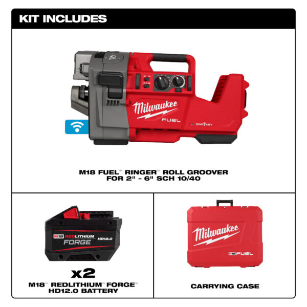 MILWAUKEE M18 FUEL™ RINGER™ Roll Groover for 2” – 6” Sch 10/40 - Image 5