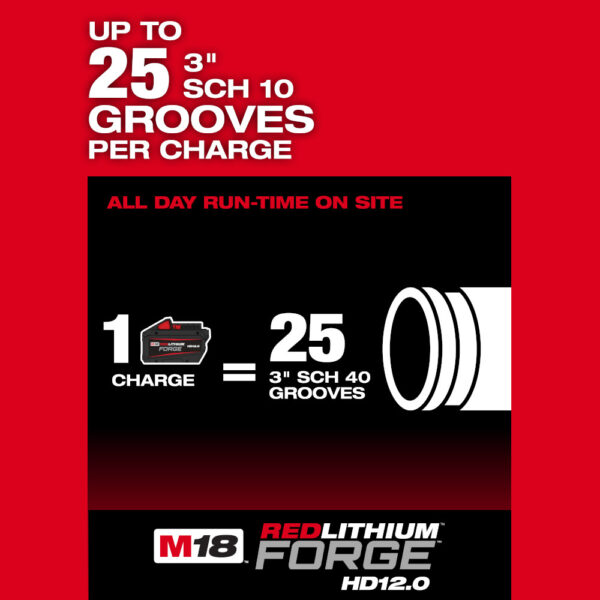 MILWAUKEE M18 FUEL™ RINGER™ Roll Groover for 2” – 6” Sch 10/40 - Image 8