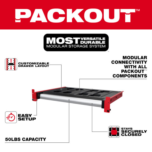 MILWAUKEE PACKOUT™ Rack Drawer - Image 3