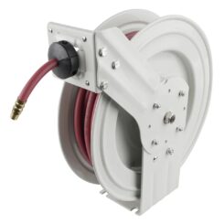 Light grey TOPRING Hose Reel With red 3/8&quot; I.D. 50 ft. Polymer Hose on the reel
