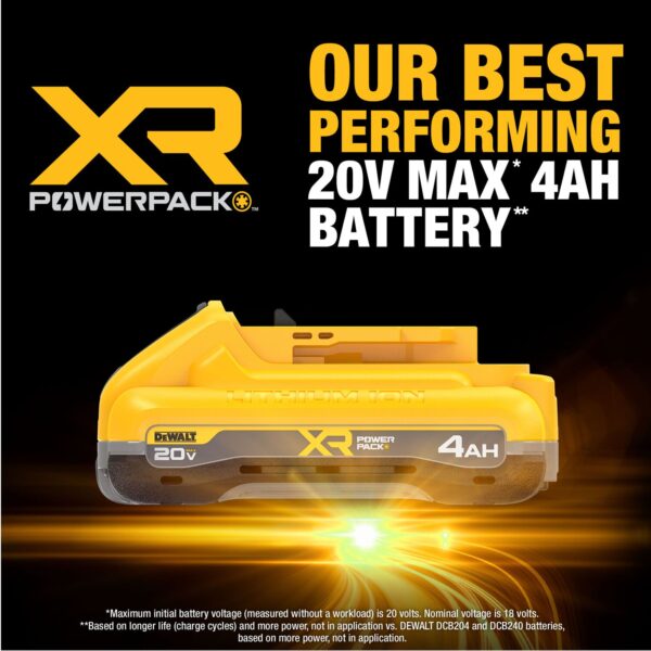 DEWALT 20V MAX* XR POWERPACK™ 4Ah Battery - Image 4