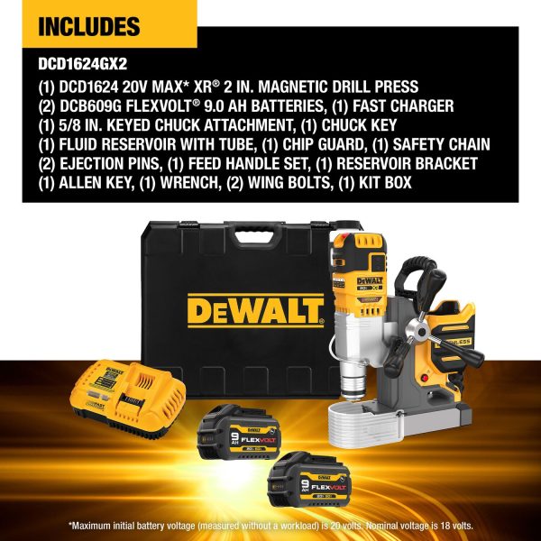 DEWALT 20V MAX* XR® 2 in. Cordless Brushless Magnetic Drill Press Kit - Image 8