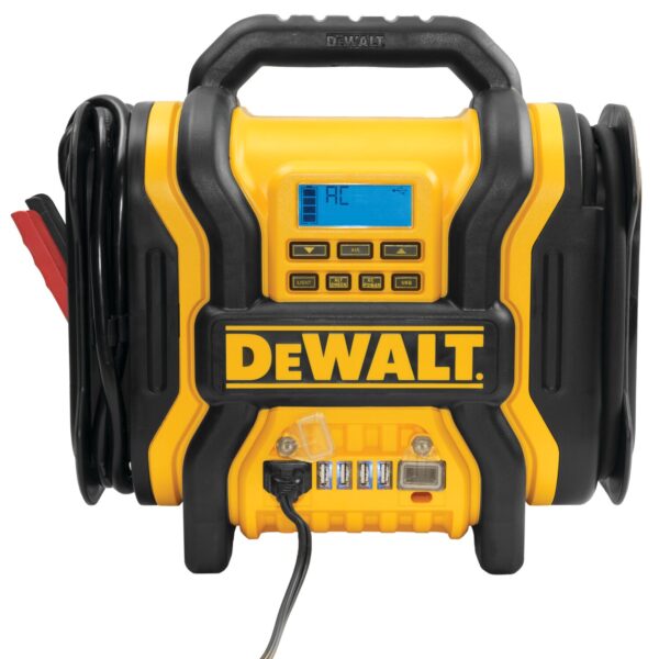 Dewalt 2000A Jump Starter/Air Compressor 120 PSI, Dual AC Outlets 500W Output - Image 2