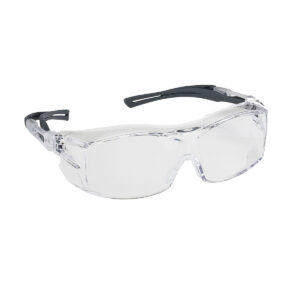 PIP OTG Rimless Safety Glasses with Black Temple and Clear Lens