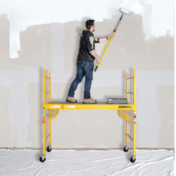 METALTECH Baker Rolling 6' Scaffold w/Deck, Stackable, 1000lb Rating, 5" Casters - Image 2