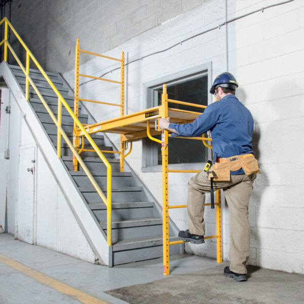 METALTECH Baker Rolling 6' Scaffold w/Deck, Stackable, 1000lb Rating, 5" Casters - Image 3