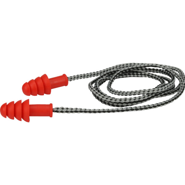DSI Corded Reusable 4-Flange Red Ear Plugs