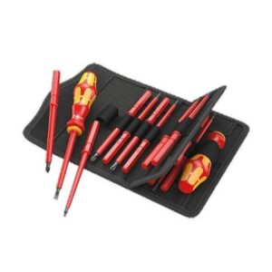 WERA VDE Insulated 18 Piece Screwdriver Set in a black storage case
