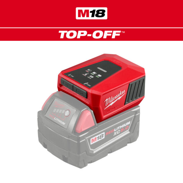 MILWAUKEE M18™ TOP-OFF™ Charger & Power Supply - Image 2