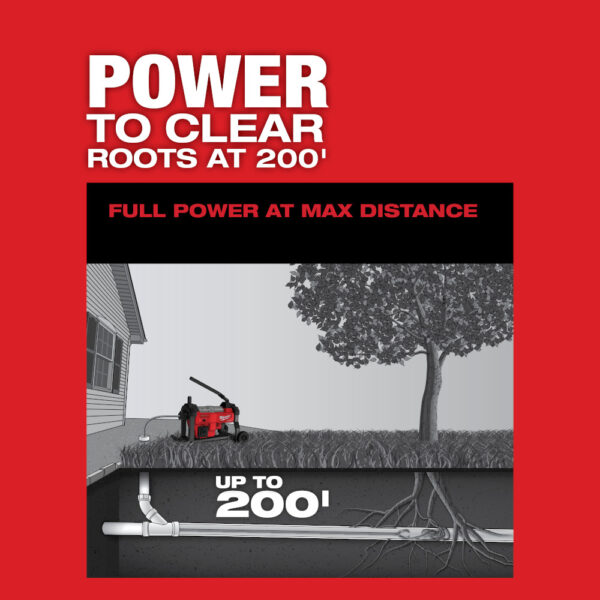 MILWAUKEE M18 FUEL™ Sewer Sectional Machine w/ CABLE-DRIVE™ 1-1/4" Kit - Image 7