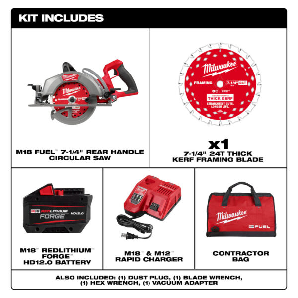 MILWAUKEE M18 FUEL™ 7-1/4" Rear Handle Circular Saw Kit - Image 4