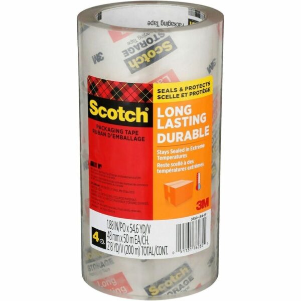3M SCOTCH Storage and Packaging Tape 48mm x 50m 4/pk
