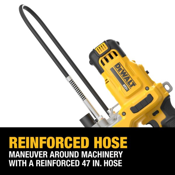 DEWALT 20V MAX* Cordless 10,000 PSI Variable 2-Speed Grease Gun Kit - Image 7