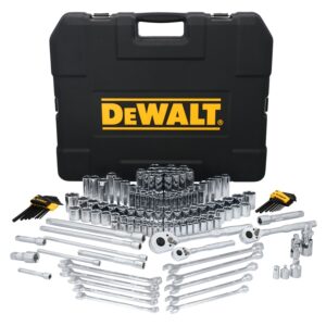 DEWALT TOUGHSERIES™ 185 pc. 3 Drive Mechanics Tool Set with a black case