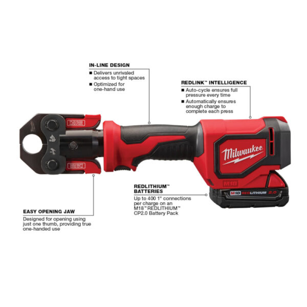 MILWAUKEE M18™ Short Throw Press Tool Kit with PEX Crimp Jaws - Image 2