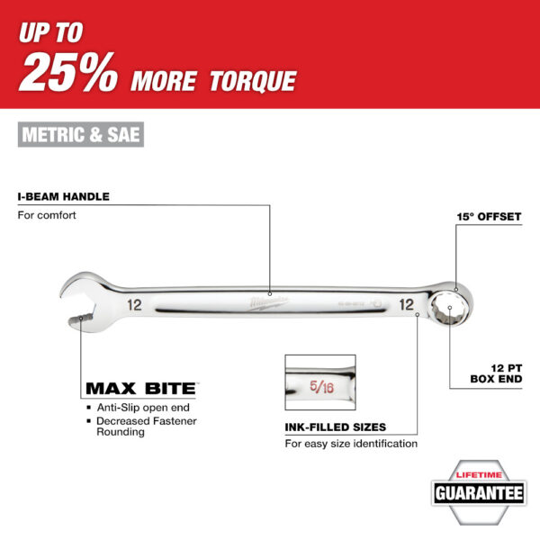 MILWAUKEE 15pc. Metric Combination Wrench Set with Tray for PACKOUT™ Drawers - Image 5
