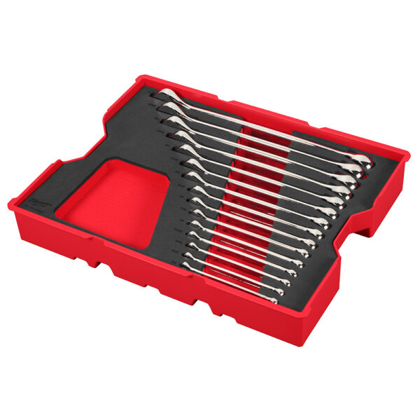 MILWAUKEE 15pc. SAE Combination Wrench Set with Tray for PACKOUT™ Drawers