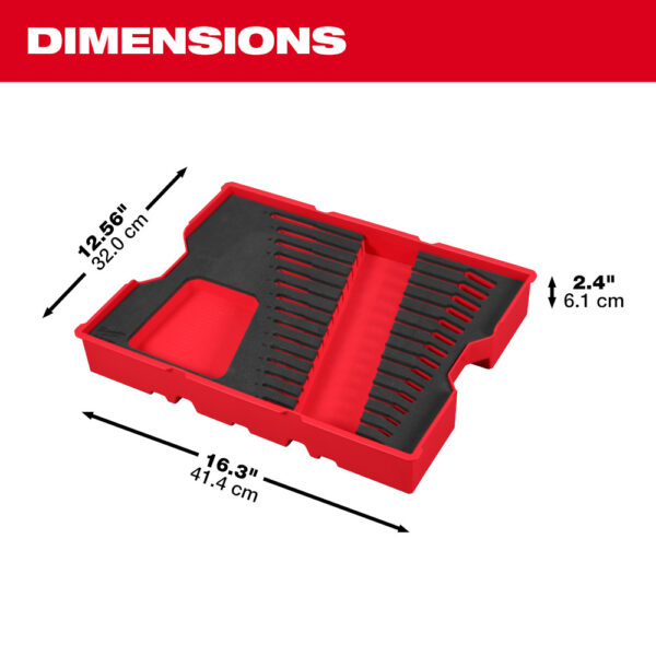 MILWAUKEE 15pc. SAE Combination Wrench Set with Tray for PACKOUT™ Drawers - Image 3